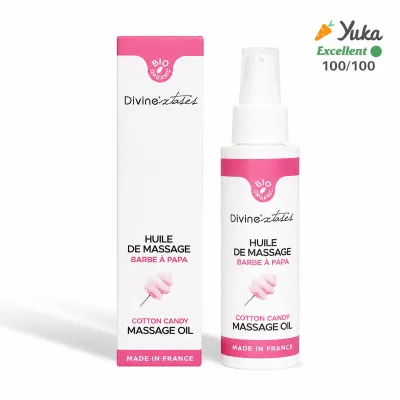 Huile de massage gourmande barbe à papa Bio