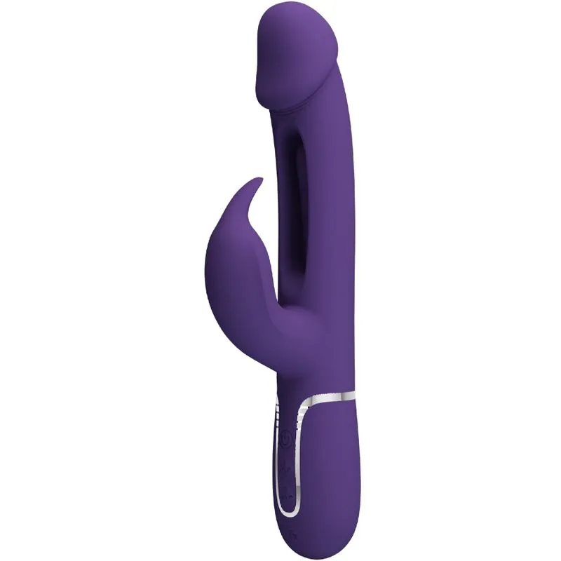 Vibromasseur Rabbit Double Stimulation 3 en 1 Violet - Pretty Love
