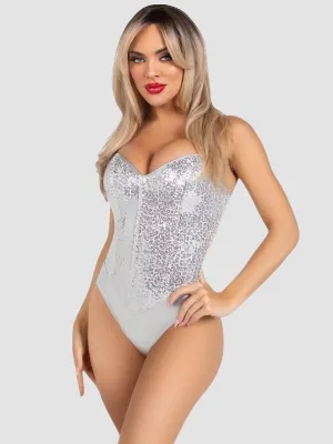 Body 2786 sequins argent M