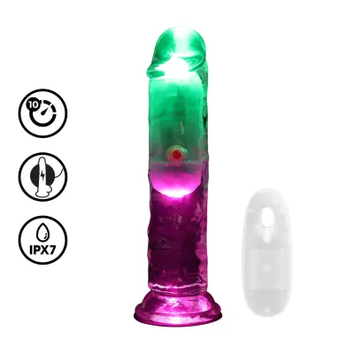 Realrock Led Glow Godemichet Vibrant 15 cm