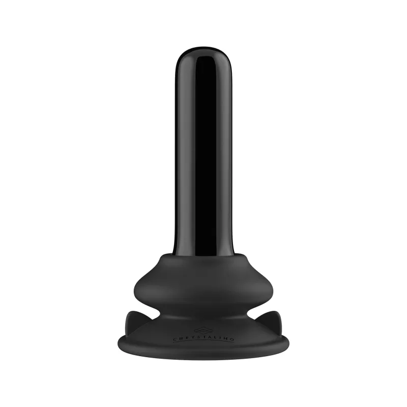 Plug Anal Vibrant Thumby en Verre Noir