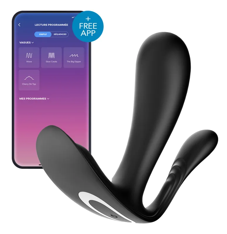 Stimulateur connecté TOP SECRET+ Satisfyer 9 x 3cm Noir