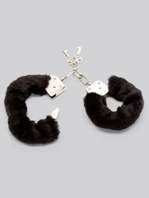 Menottes en métal avec fourrure Furry Handcuffs noir