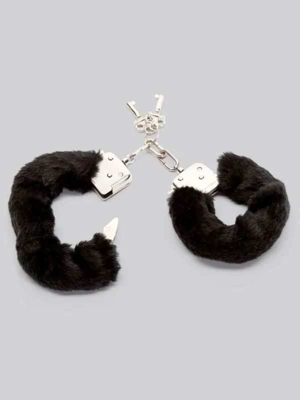 Menottes en métal avec fourrure Furry Handcuffs noir