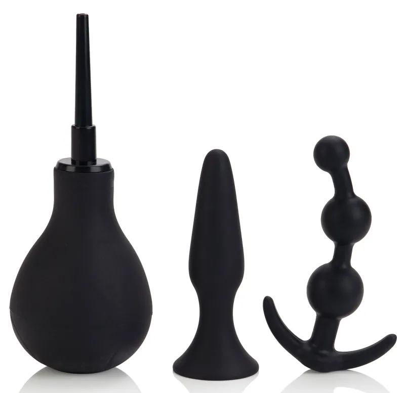 Kit EXPLORER Plaisir Anal - Plugs + poire de lavement