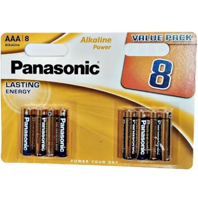 Piles AAA alcalines LR03 Bronze blister x8 - Panasonic