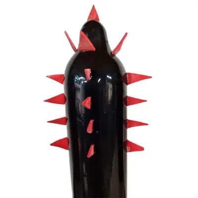 Préservatif Fantaisie Peint Main Cactus Noir XL - Condomerie