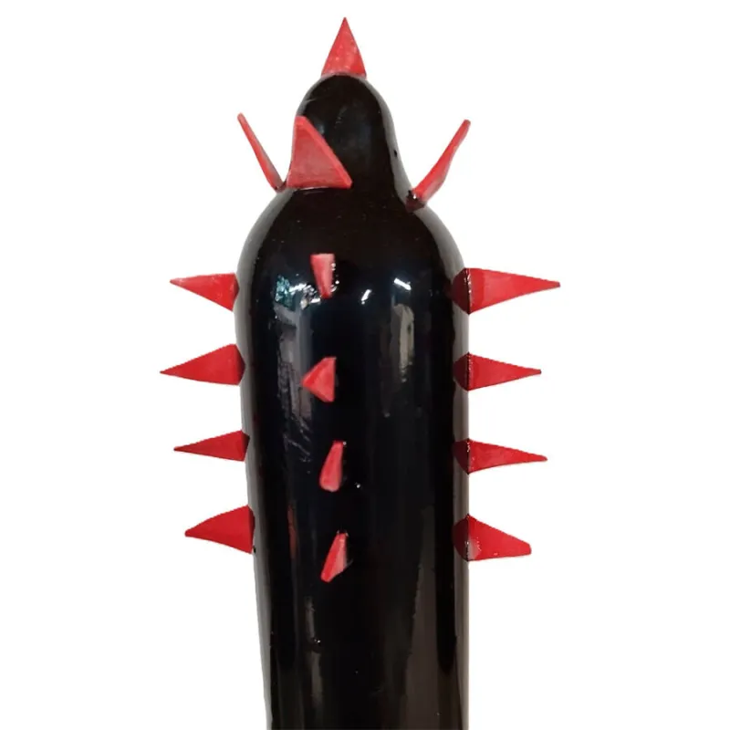 Préservatif Fantaisie Peint Main Cactus Noir XL - Condomerie