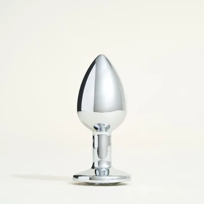 Plug métal avec strass Diamond Butt - 3 cm