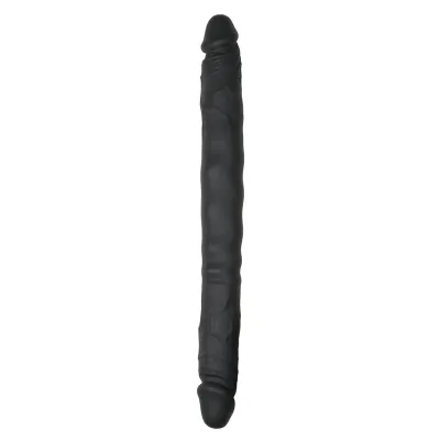 Gode réaliste à double extrémité Noir - 40 cm