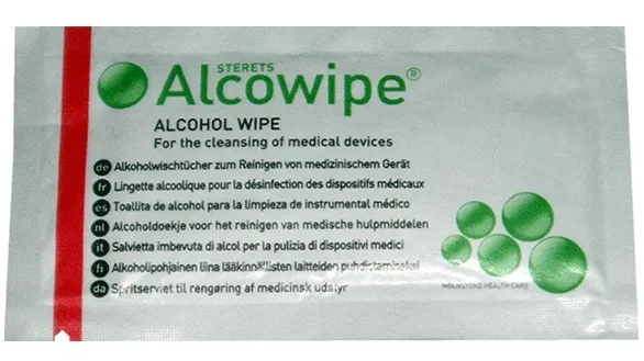 Lingettes nettoyantes alcoolisées ELECTRASTIM x10