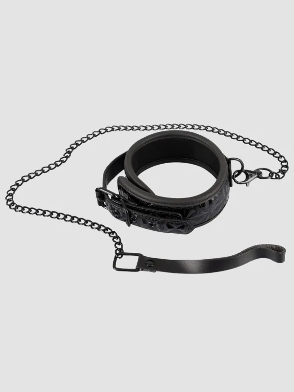 Collier Choker & Laisse Noir