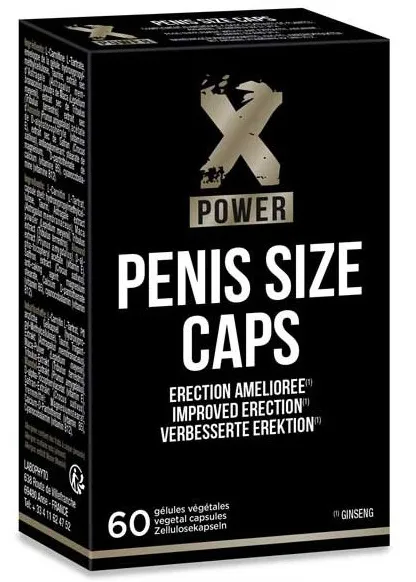 Stimulant d'érection PENIS SIZE CAPS XPower 60 Gélules