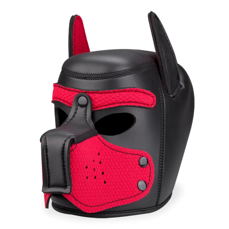 Cagoule de chien en néoprène museau coloré Puppy Play Kinky