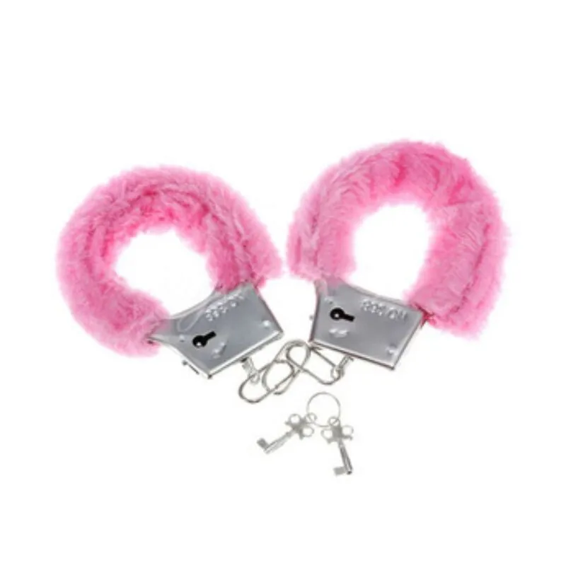 Menottes bondage en fourrure rose - Diablo Picante