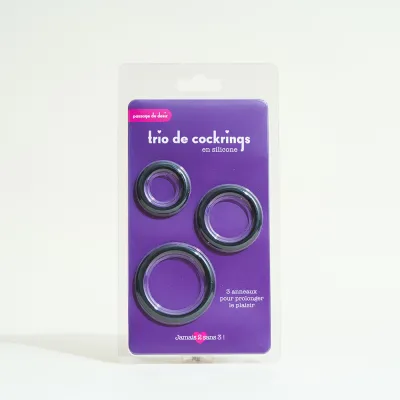 Trio de cockrings en silicone -