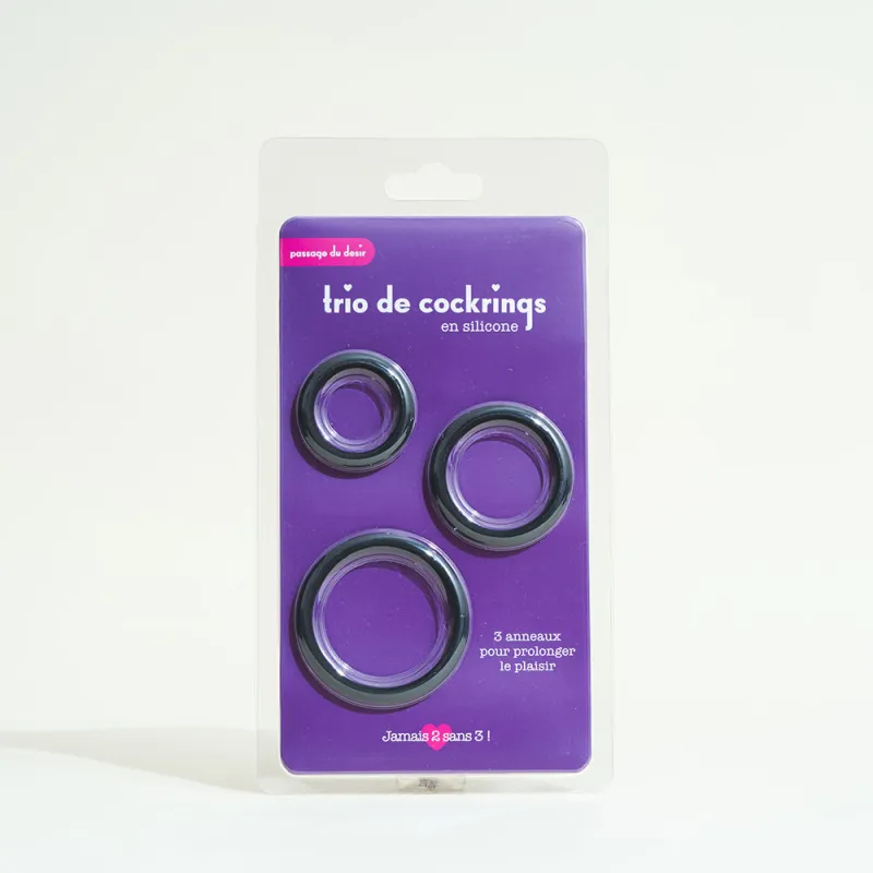 Trio de cockrings en silicone -