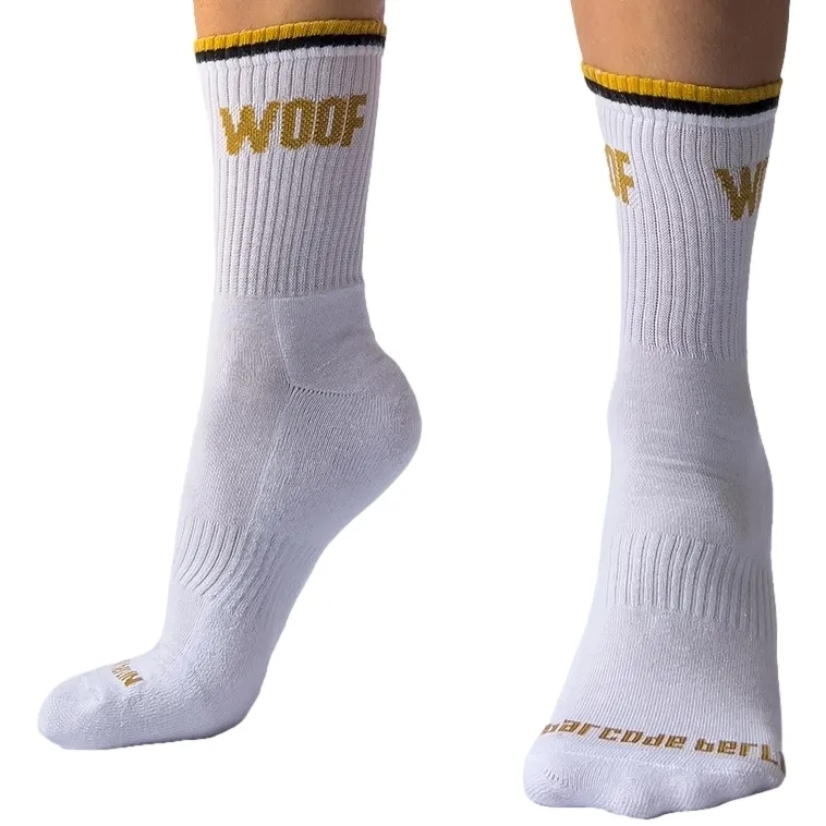 Chaussettes blanches WOOF Barcode