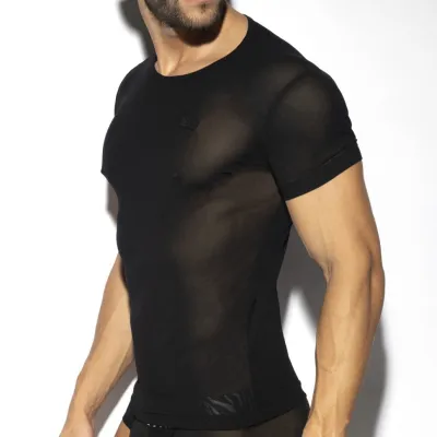 ES Collection T-shirt NET Microfibres Noir
