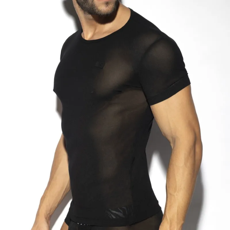 ES Collection T-shirt NET Microfibres Noir