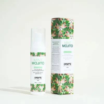 Huile de massage comestible et chauffante Exsens -   Mojito