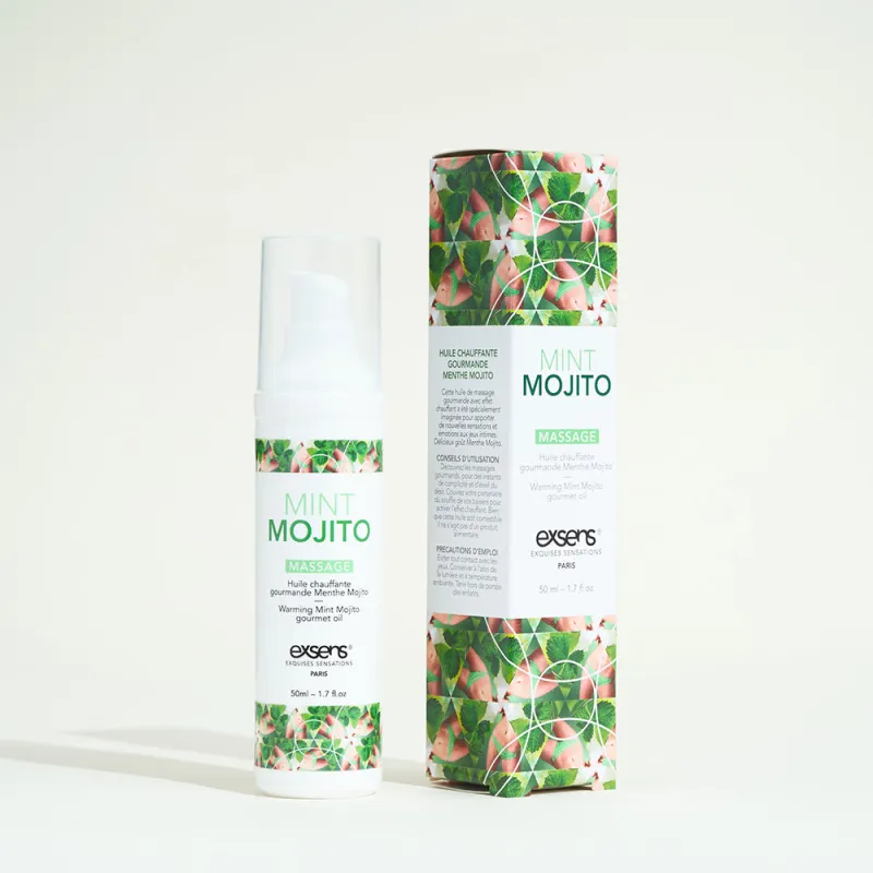 Huile de massage comestible et chauffante Exsens -   Mojito