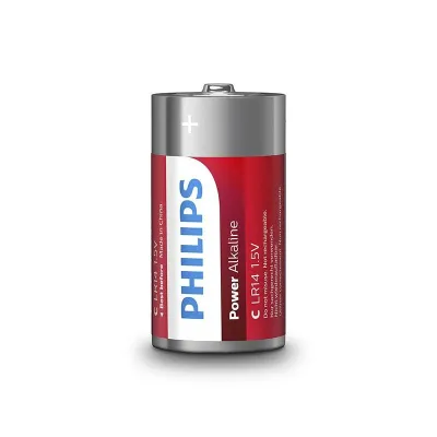 Piles Alcalines C LR14 Power Alcaline x2 - Philips