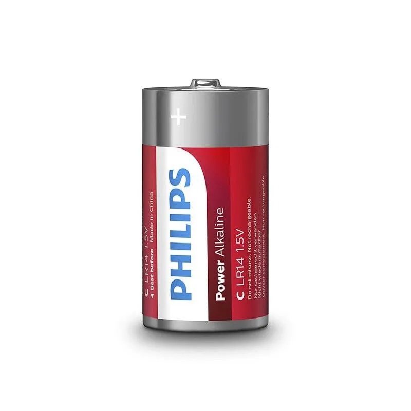 Piles Alcalines C LR14 Power Alcaline x2 - Philips