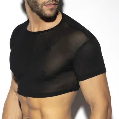 Crop Top  NET Noir
