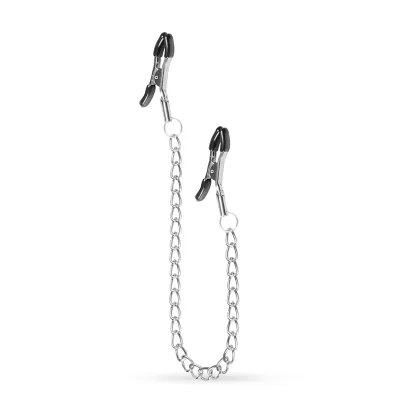 Easytoys Fetish - Pinces à tétons avec chaîne métallique - Métal