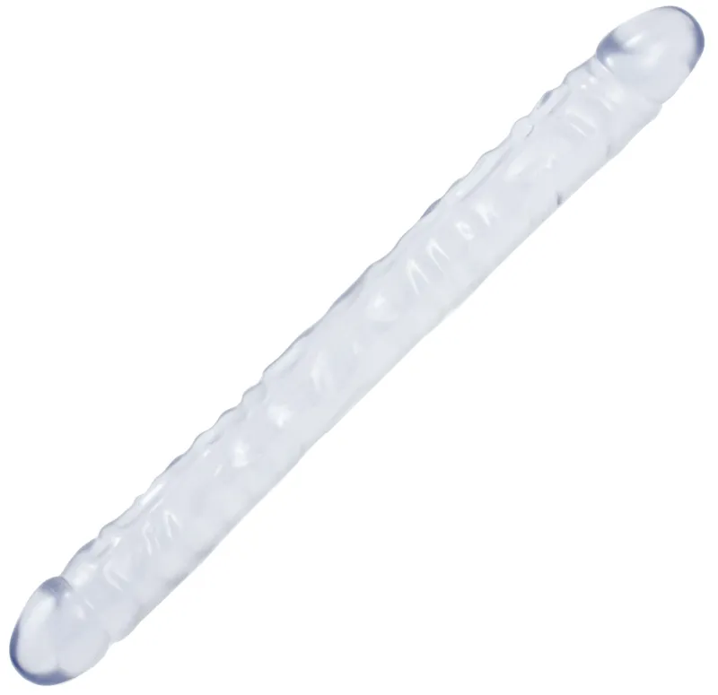 Double Dildo Jelly Crystal transparent 44 x 4.3 cm