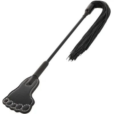 Cravache BDSM Darkness avec Martinet Double Face Noir