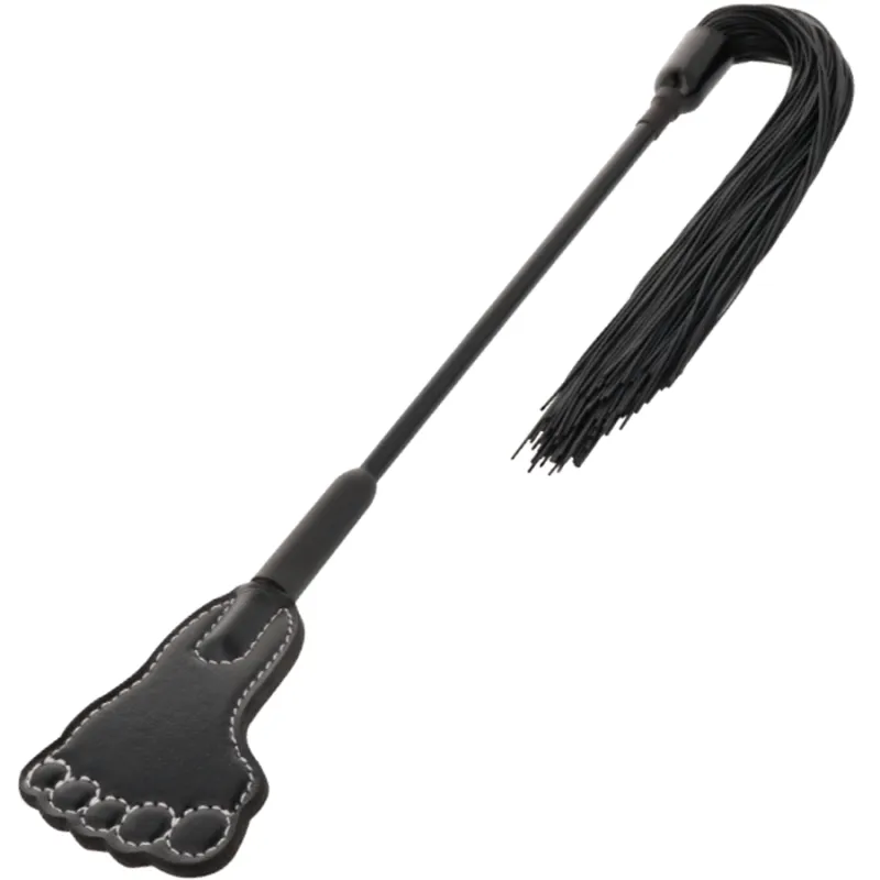 Cravache BDSM Darkness avec Martinet Double Face Noir