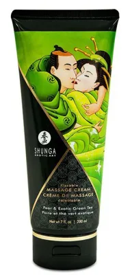 Crème de massage Comestible POIRE et THÉ VERT Exotique - 200 ml