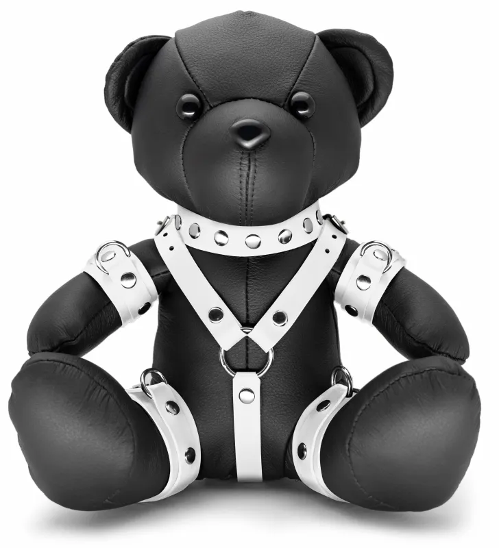 Ours en cuir EDDY The BDSM Teddy Bear Blanc + Boite