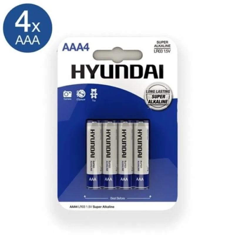 Panasonic - Hyundai piles AAA alcalines - 4 pcs