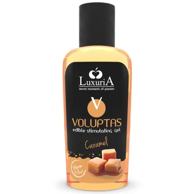 Gel Massage Comestible Luxuria Caramel Chauffant - Intimateline