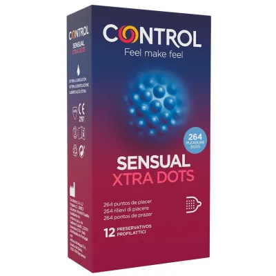 Préservatifs Texturés Control Xtra Dots 12 Unités - Control