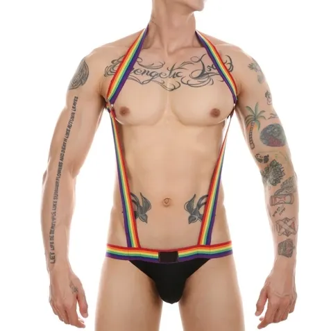 MenSexyWear Singlet SIMPLY RAINBOW