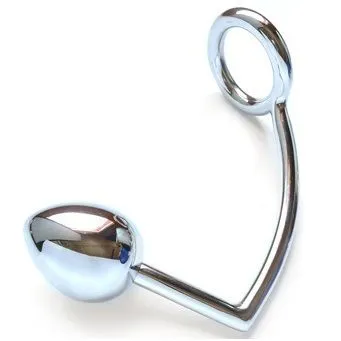 Anneau pénien avec crochet anal 40mm - Metal Hard