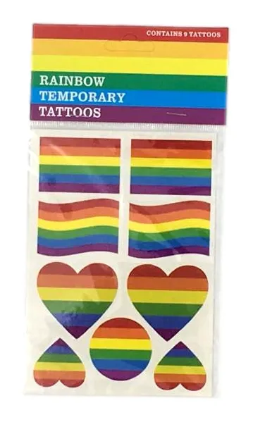 Tatouages éphémères Rainbow x9