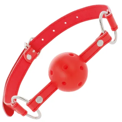 Bâillon Boule Respirant Rouge - Darkness