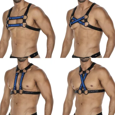 Harnais 4WAY Noir-Bleu