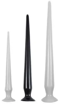 Gode long TAIL FLEX M 40 x 4.5 cm Noir