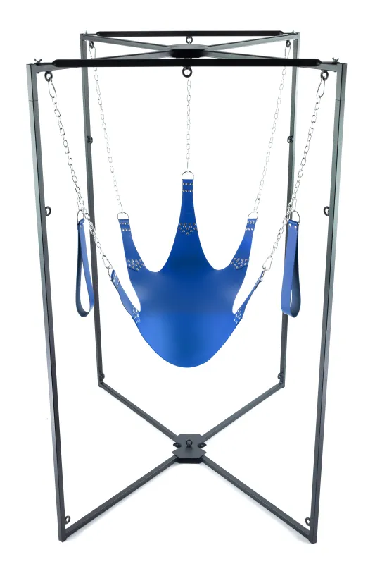Kit Sling Cuir 5 Points Bleu Armature Noire