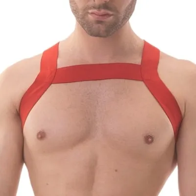Barcode Berlin Harnais élastique MATT POP Rouge
