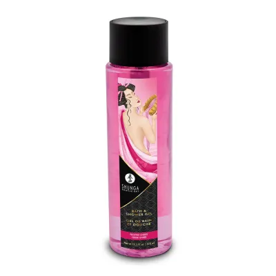 Gel de bain et douche comestible Shunga -   Cerise