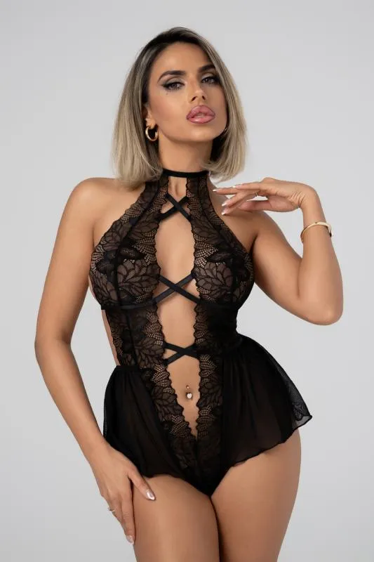 Christine - Lace Cut-Out Teddy Liza