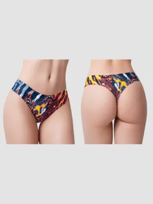 String Invisible Go Wild Tiger Bleu & Jaune