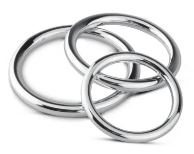 Lot de 3 Anneaux péniens en métal SINNER RINGS 40 à 50mm